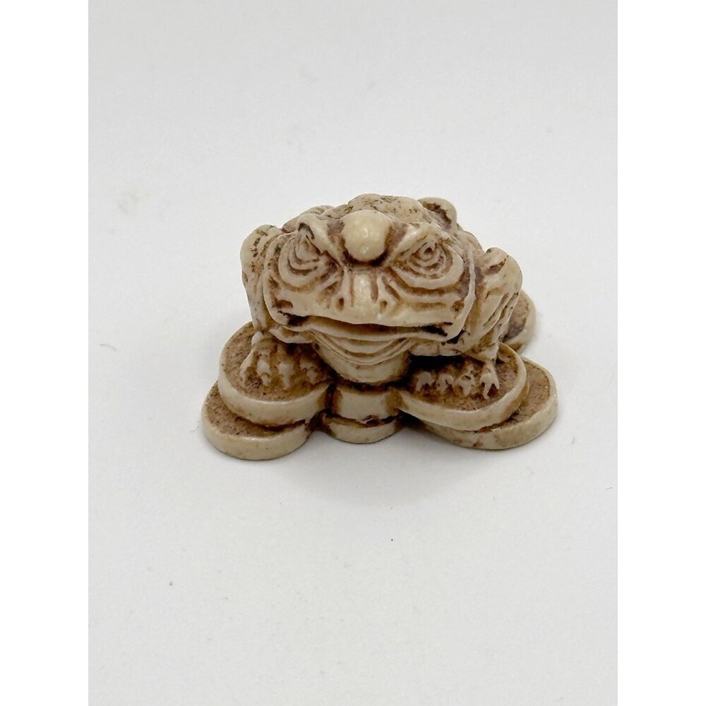 Feng Shui Minature Pocket 3 Leg Money FROG‎ on Ingots 1 Inch